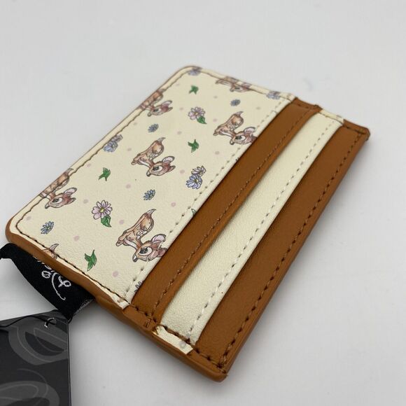 Disney Loungefly Wallet Bambi & Spring Flowers Sketch Slim ID Cardholder - Picture 3 of 6